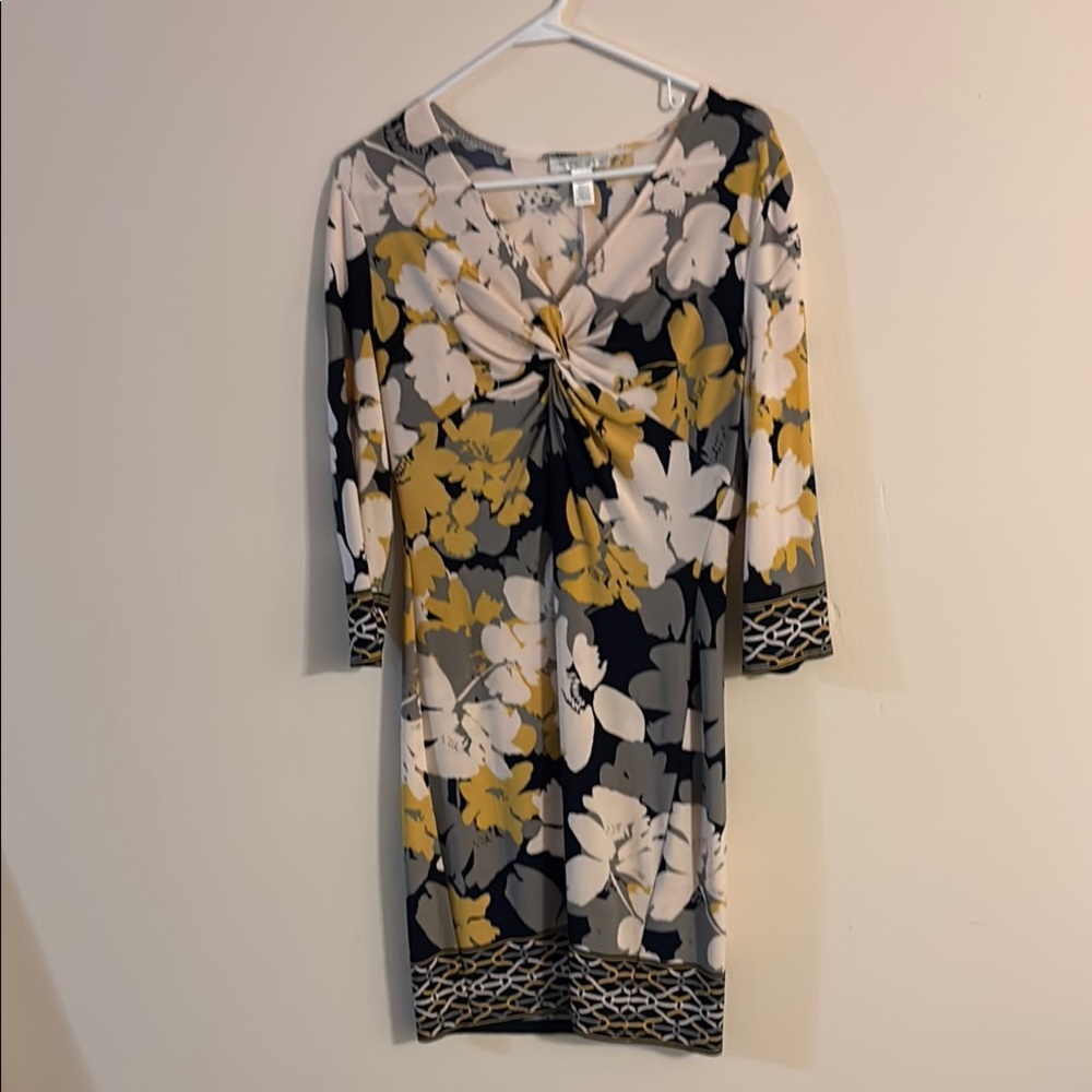Floral Knot-Front Dress